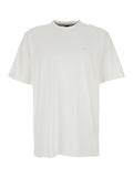 White T-Shirt with Logo Lettering Embroidery on the Front for Men Cotton Tshirts And Polo Shirts