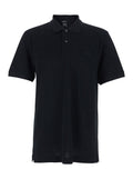 Black Cotton Polo with Tone-on-Tone Logo for Men Tshirts And Shirts