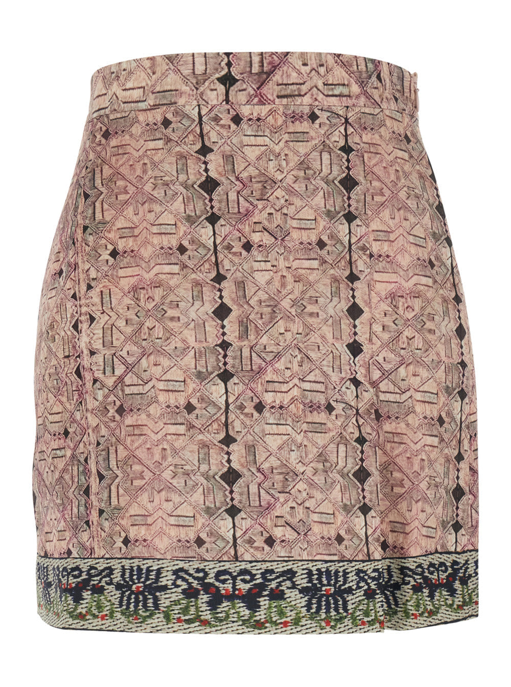 Dress Umberto With Multicolor Silk Print For Women Sapphire Skirt
