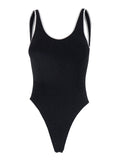 Faye One-Piece Swimsuit with Contrast Edges in Black for Women Polyamid Lyocell Beachwear