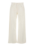 White Jeans with Five-Pocket Design and Logo Patch on the Rear in denim for Womemn Lyocell Cotton