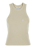 Beige Crew-Neck Top Tops