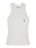 White Crew-Neck Top Tops