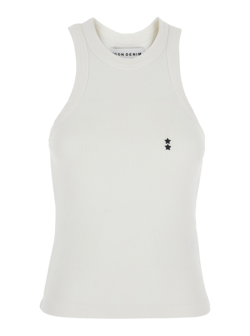 White Crew-Neck Top Tops