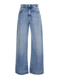 Jeans WOMAN with five pockets in Blue Organic Cotton for Women Blu