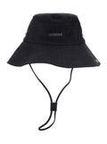 Le Bob De-Nimes Blue Fisherman Hat with Front Logo Lettering and Adjustable Strap in Cotton Man Blu Gloves