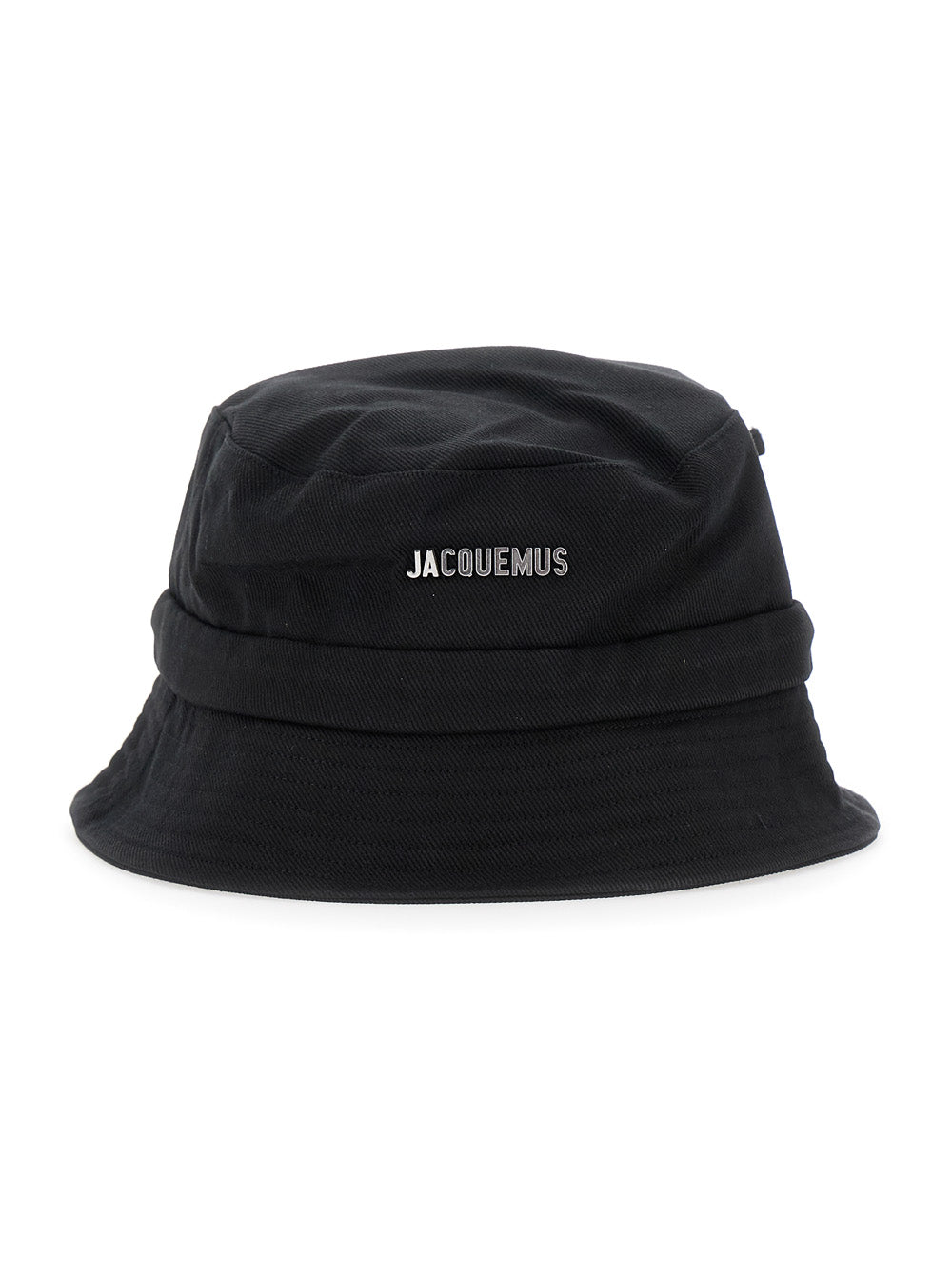 Mens Le Bob Gadjo Black Fisherman Hat with Front Lettering Logo and Knot Closure at the Back in Cotton Gloves