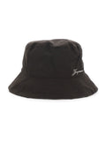 Le Bob Baluchon Brown Hat with logo lettering in Tech Fabric Man Polyamide And Gloves