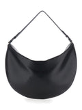 Black Le Calisso Rond Large Shoulder Bag With Adjustable Strap And Embossed Logo Leather For Women