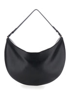 Black Le Calisso Rond Large Shoulder Bag With Adjustable Strap And Embossed Logo Leather For Women