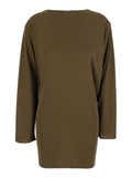 Dress La Robe Mistral Green With Thin Straps And V-Neck In Viscose For Women Polyamide