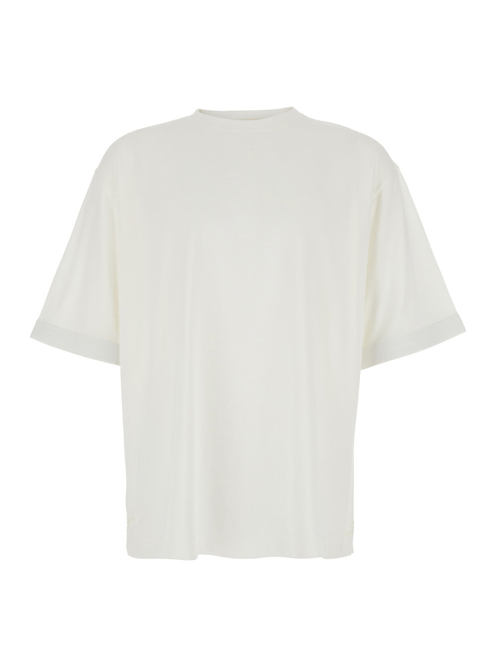 White T-Shirt LE TSHIRT ROND CARRE MC with Round Neck and Short Sleeves in Tech Fabric for Women Paper Polyester Tshirts Polo Shirts