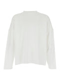 Le T-Shirt Atelier White Crew Neck with Long Sleeves in Cotton Men Tshirts And Polo Shirts