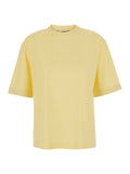 Le Tshirt Ventadou Yellow T-Shirt Crew Neck With Gros Grain Logo On The Back In Tech Fabric For Women Paper Polyester Tshirts And Polo Shirts