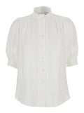 Lagos White V-Neck Blouse With Long Sleeves In Viscose For Women Shirts And Blouses