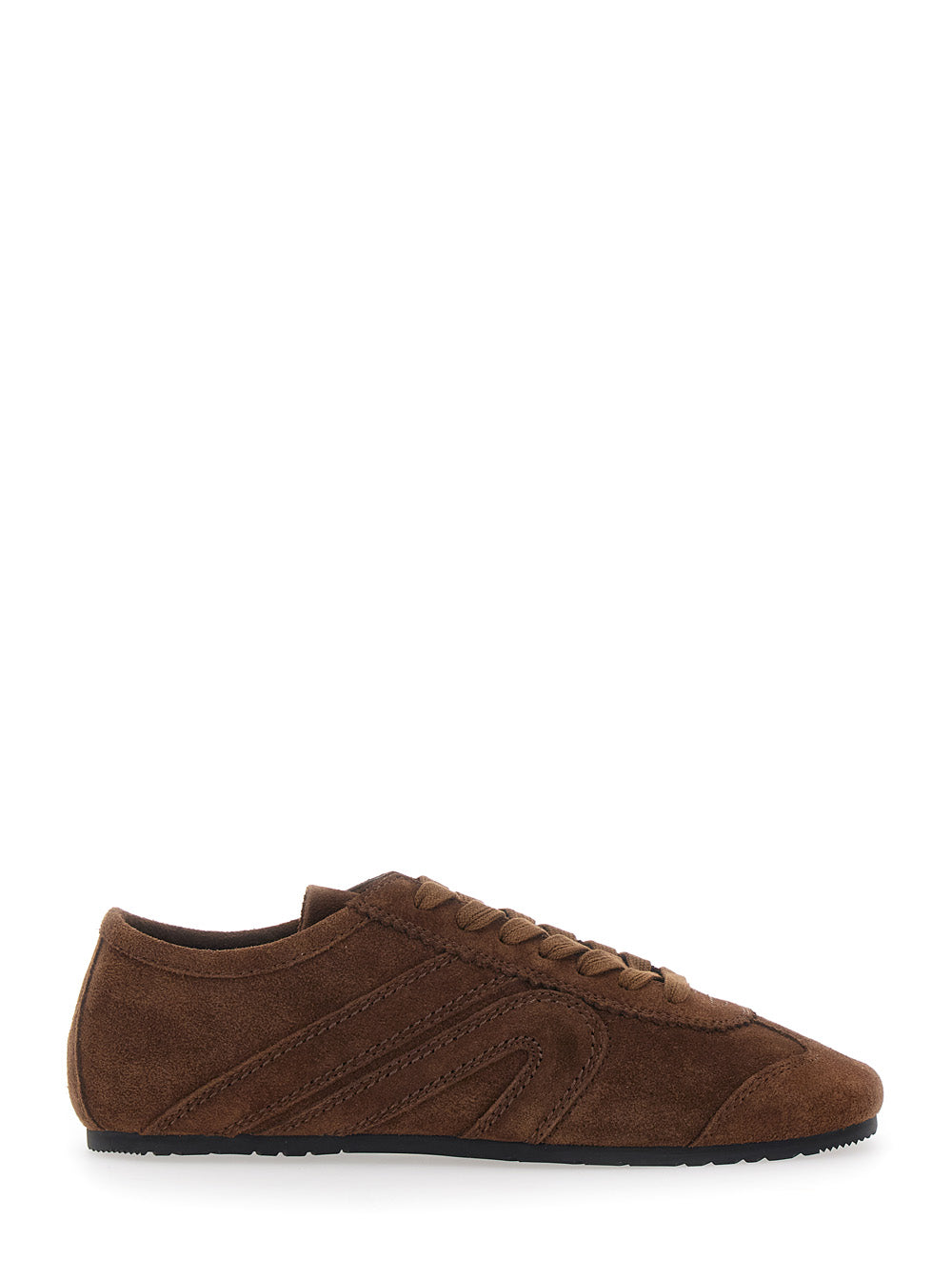 Brown Aleta Sneakers With Leather Upper And Rubber Sole For Women - IT 36