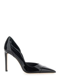 Black Brigitte Pumps with 100 mm Heel in Leather Heels