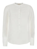 Silk Cotton Shirt White And Blouses