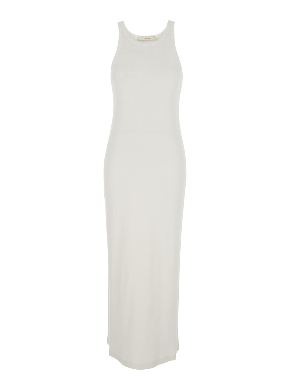 Long White Dress With Short Sleeves Viscose For Women