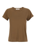 Brown T-Shirt with Round Neck Tshirts And Polo Shirts