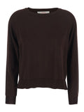 PERFORATED TOP - Brown with details In fabric Women Tops