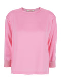 LONG SLEEVE TOP WITH ROUND NECK PINK Shirts And Blouses