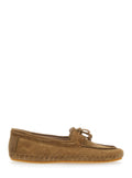 Loafers DMWSUETAU with Suede Bow Detail Beige Women Goat