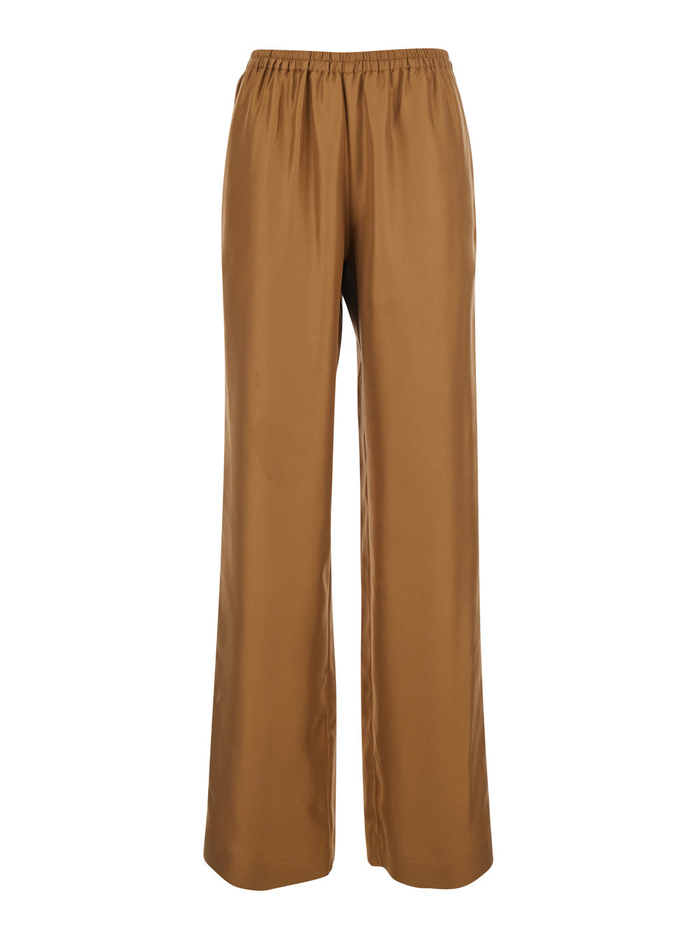 ALERA LDS - Elegant Silk Pants Brown Women Trousers