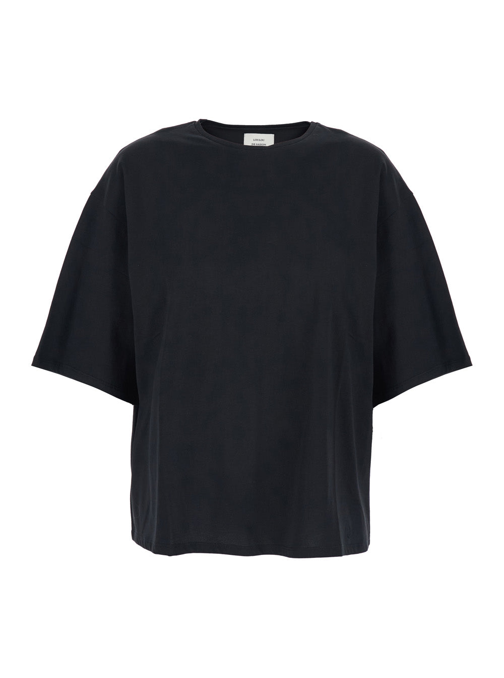 Black Cotton Boxy Design Crew Neck T-Shirt for Women Tshirts And Polo Shirts