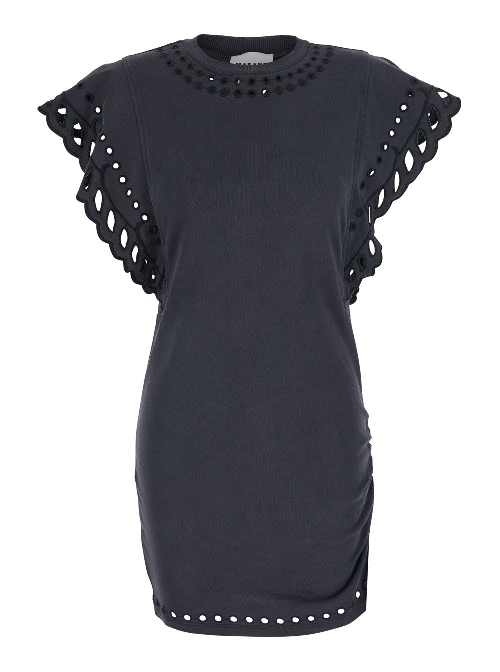 Black T-Shirt ORLANE-GC with Round Neck and Short Sleeves in Womens Cotton Dress