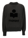 Sweatshirt ISABEL MARANT ETOILE Black with Contrast Logo Print in Cotton Blend for Women Polyester Sweatshirts