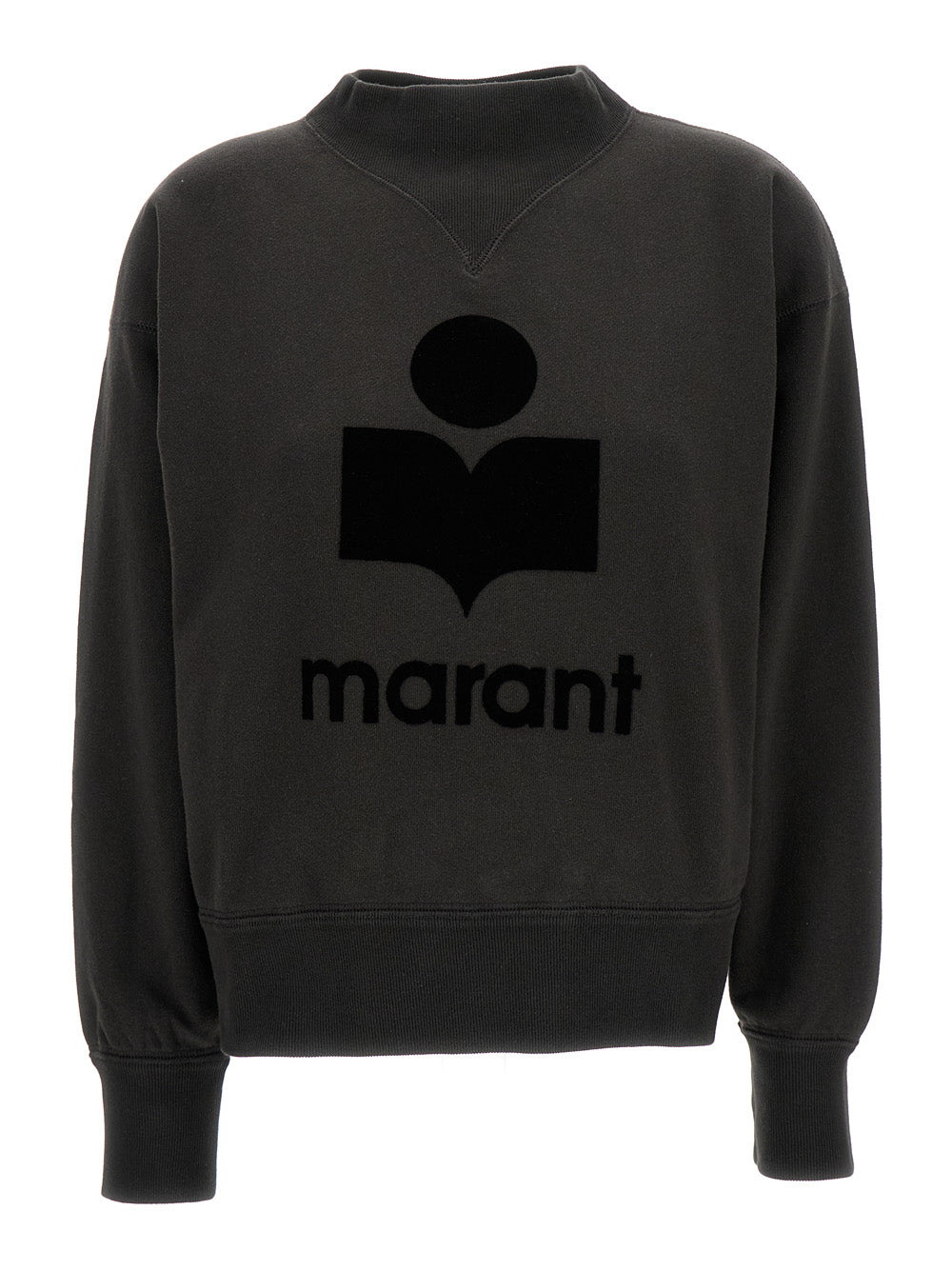 Sweatshirt ISABEL MARANT ETOILE Black with Contrast Logo Print in Cotton Blend for Women Polyester Sweatshirts