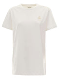 T-Shirt Aby Crew Neck with Small Print in White Women Tshirts And Polo Shirts