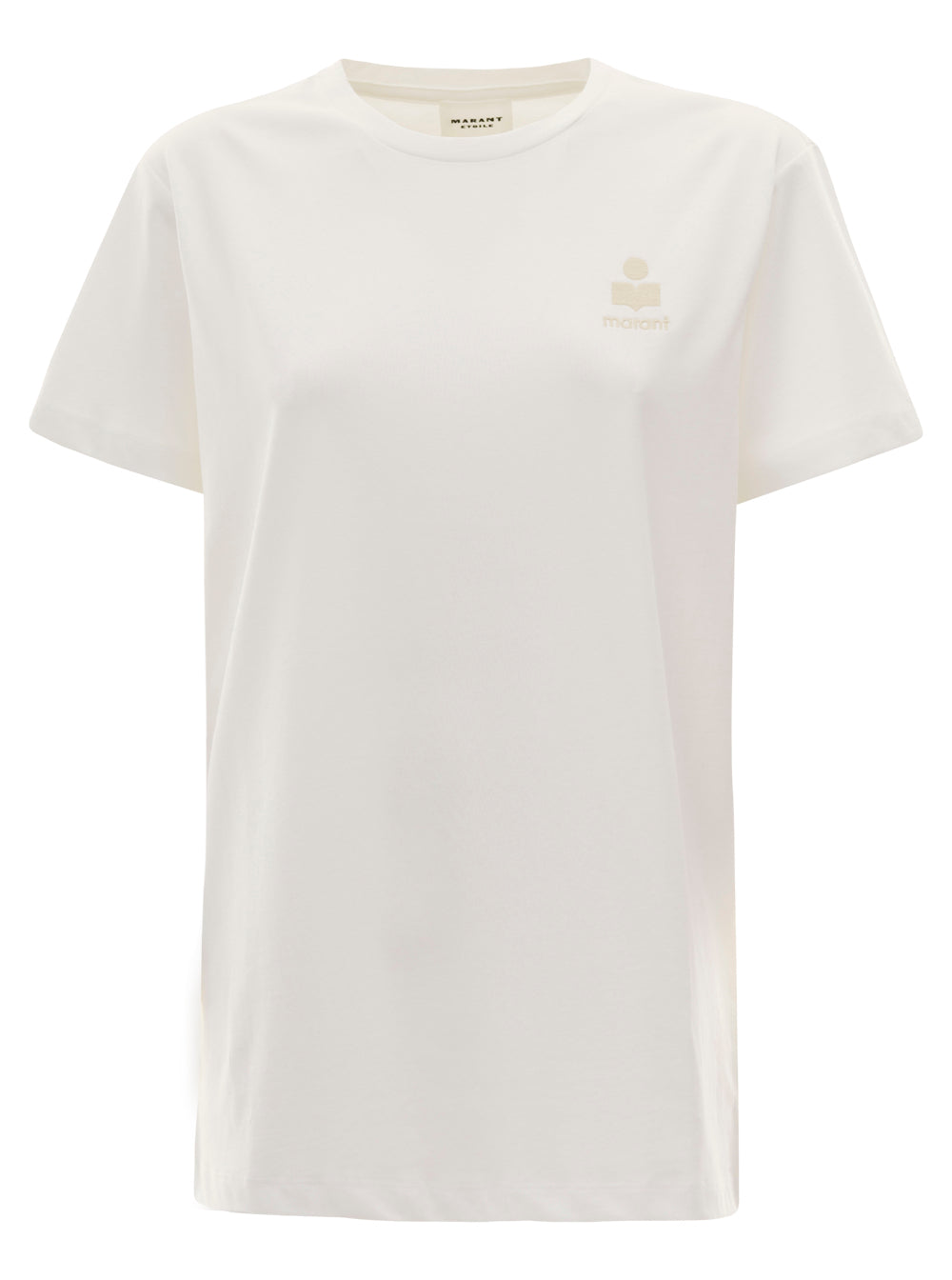 T-Shirt Aby Crew Neck with Small Print in White Women Tshirts And Polo Shirts