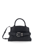 Handbag The Satchel Dakota Small with Logo Imprinted on Back and Black Leather Belt Closure for Women Cow Hand Bags