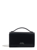 The Mirror Mini Shoulder Bag with Chain Strap and Lettering Logo on Front in Black Leather for Women Cow Crossbody