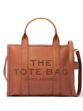 The Tote Bag Medium with Logo in Brown Hammered Leather for Women Cow Hand