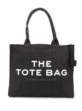 Tote Bag The Large with Contrast Logo Print in Black Cotton for Women Shoulder