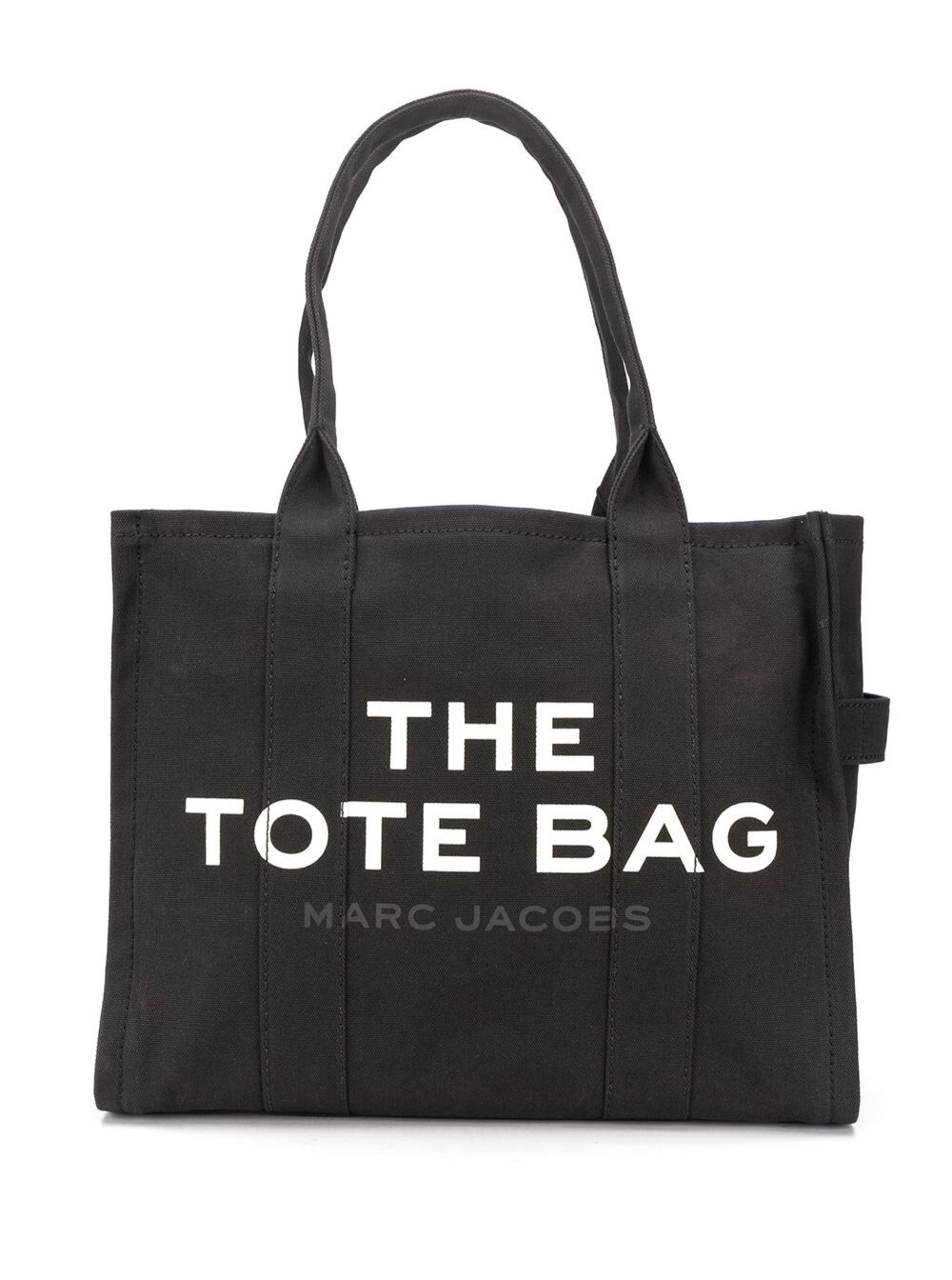 Tote Bag The Large with Contrast Logo Print in Black Cotton for Women Shoulder