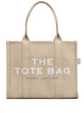 Shoulder Bag The Large Tote With Contrast Logo Print Beige Cotton For Women