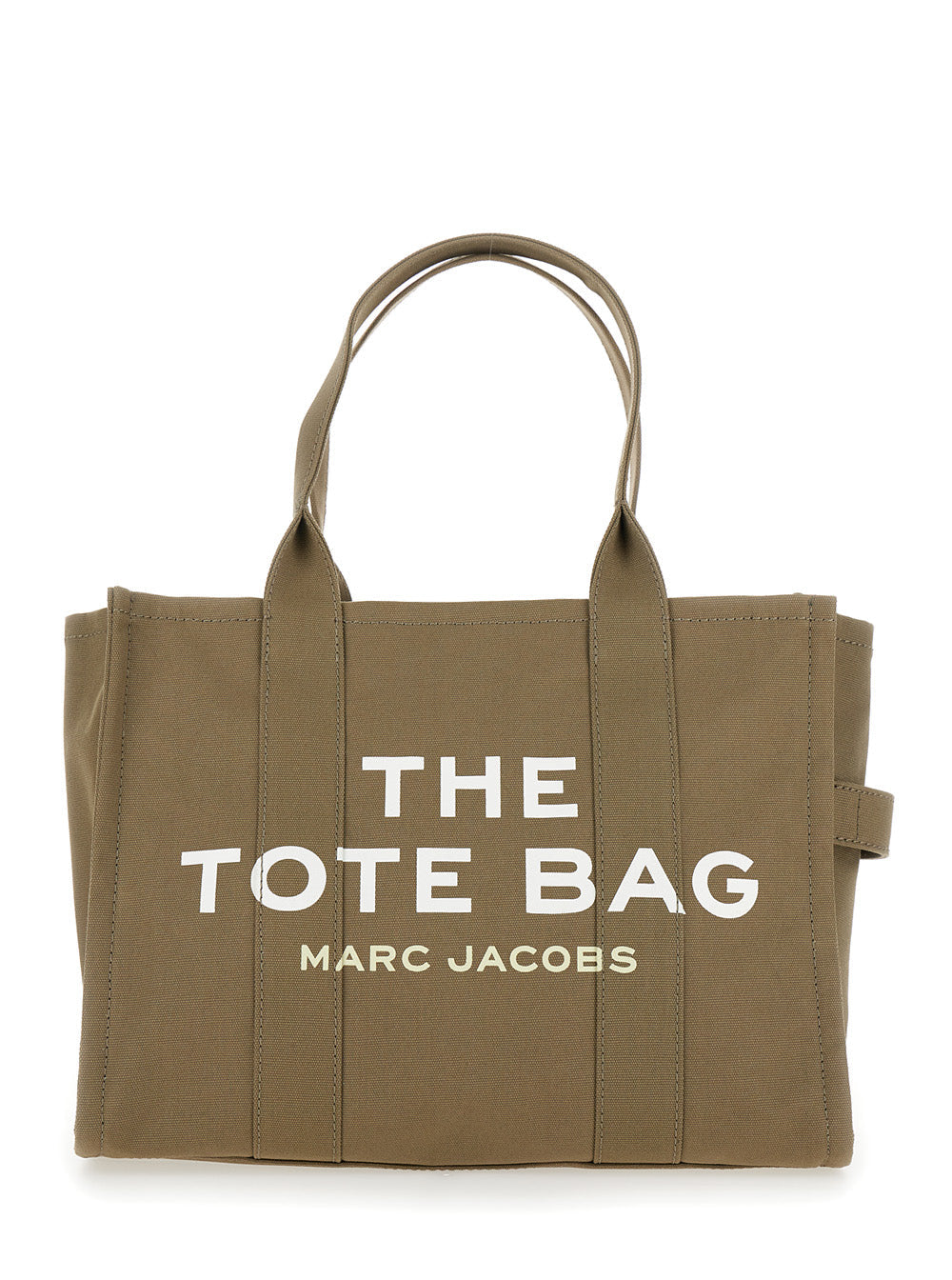 Tote Bag The Large with Contrast Logo Print in Green for Women Cotton Shoulder