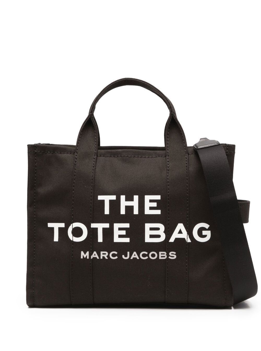 Tote bag The Medium with Contrast Logo Print in Black for Women Cotton Hand