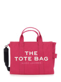 Tote bag The Medium with Contrast Logo Print in Pink Cotton for Women Hand
