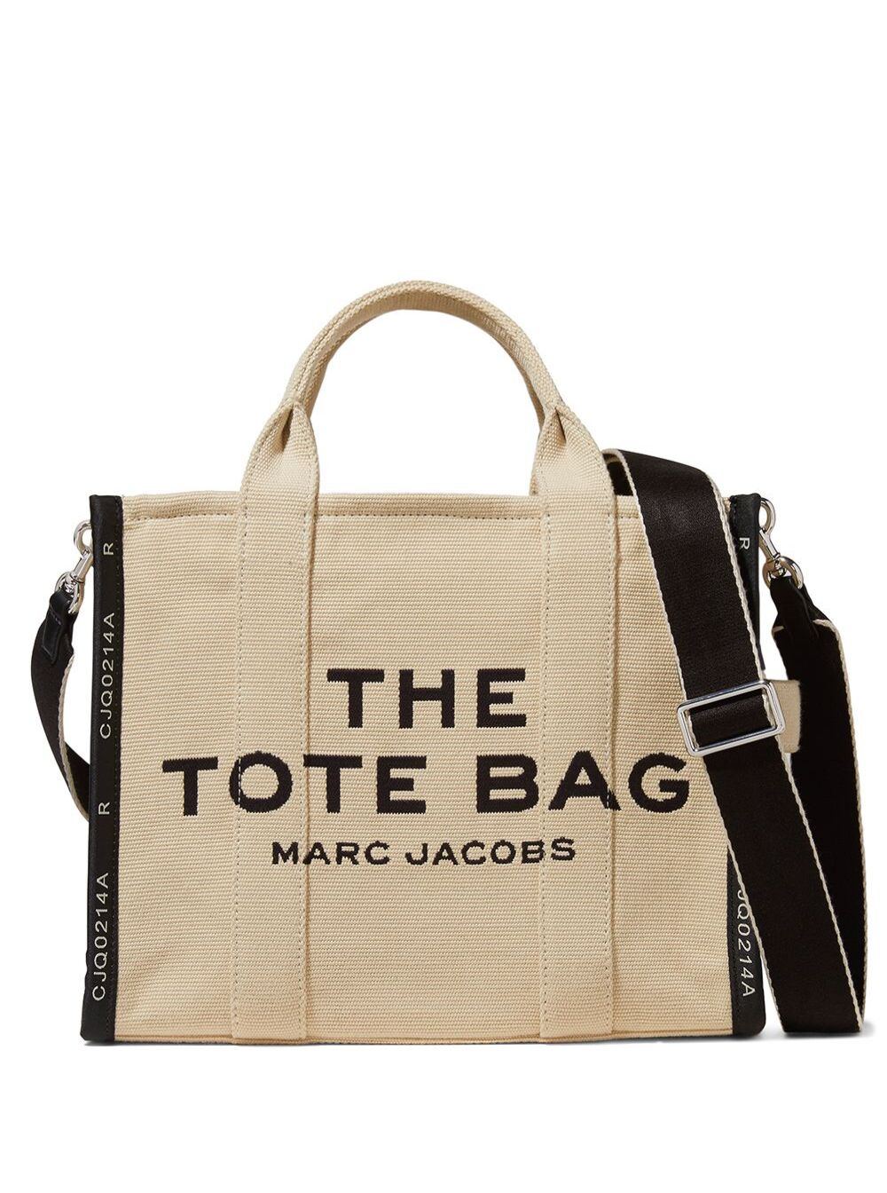 Handbag Small Tote with Contrasting Embroidered Logo in Ecoleather and Polyester Beige Women Cotton Hand Bags