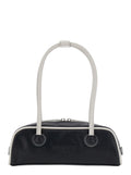 Shoulder Bag SOFT BAGUETTE MINI (PIPING) in Black Leather for Women Cow