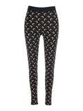 MOON PRINTED JERSEY LEGGING Black Technical Print Pants Women Polyamide Elastane Trousers