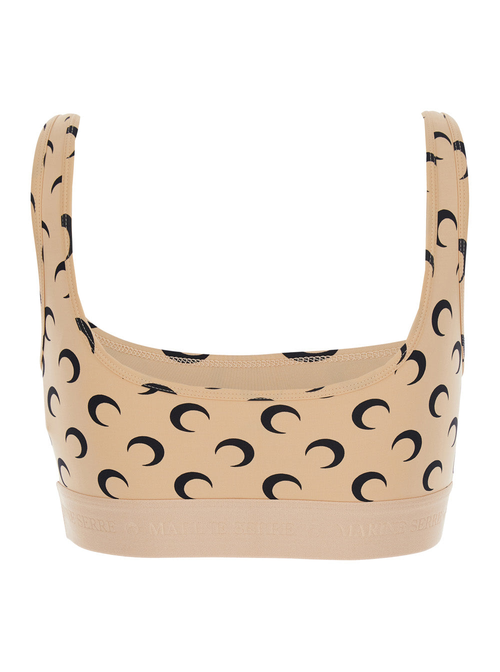 MOON PRINTED JERSEY SPORTS BRA Beige Polyamide Elastane Tops