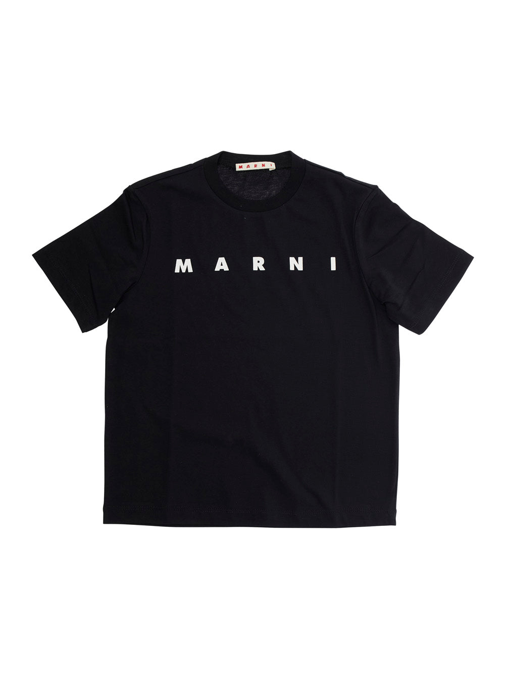 Crew Neck Black T-Shirt with Logo Print for Women Cotton Tshirts And Polo Shirts