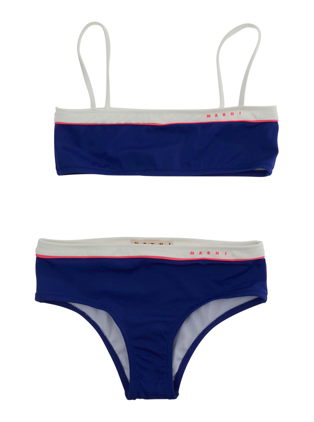 One-Piece Swimsuit Blue with Colorful Details in Nylon Women Blu Elastane Beachwear