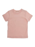 Crew Neck T-Shirt with Lettering Logo on the Front in Baby Pink Cotton Tshirts And Polo Shirts